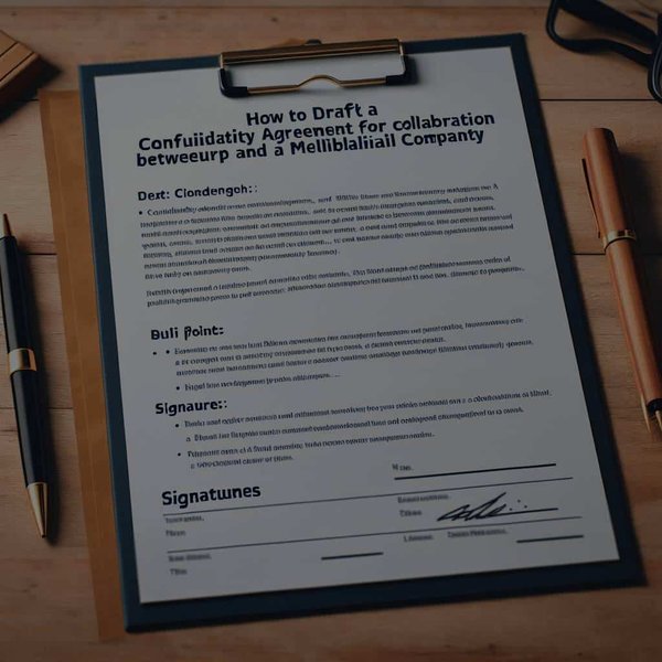 Comment rédiger un accord de confidentialité pour une collaboration entre une startup tech et une entreprise multinationale?